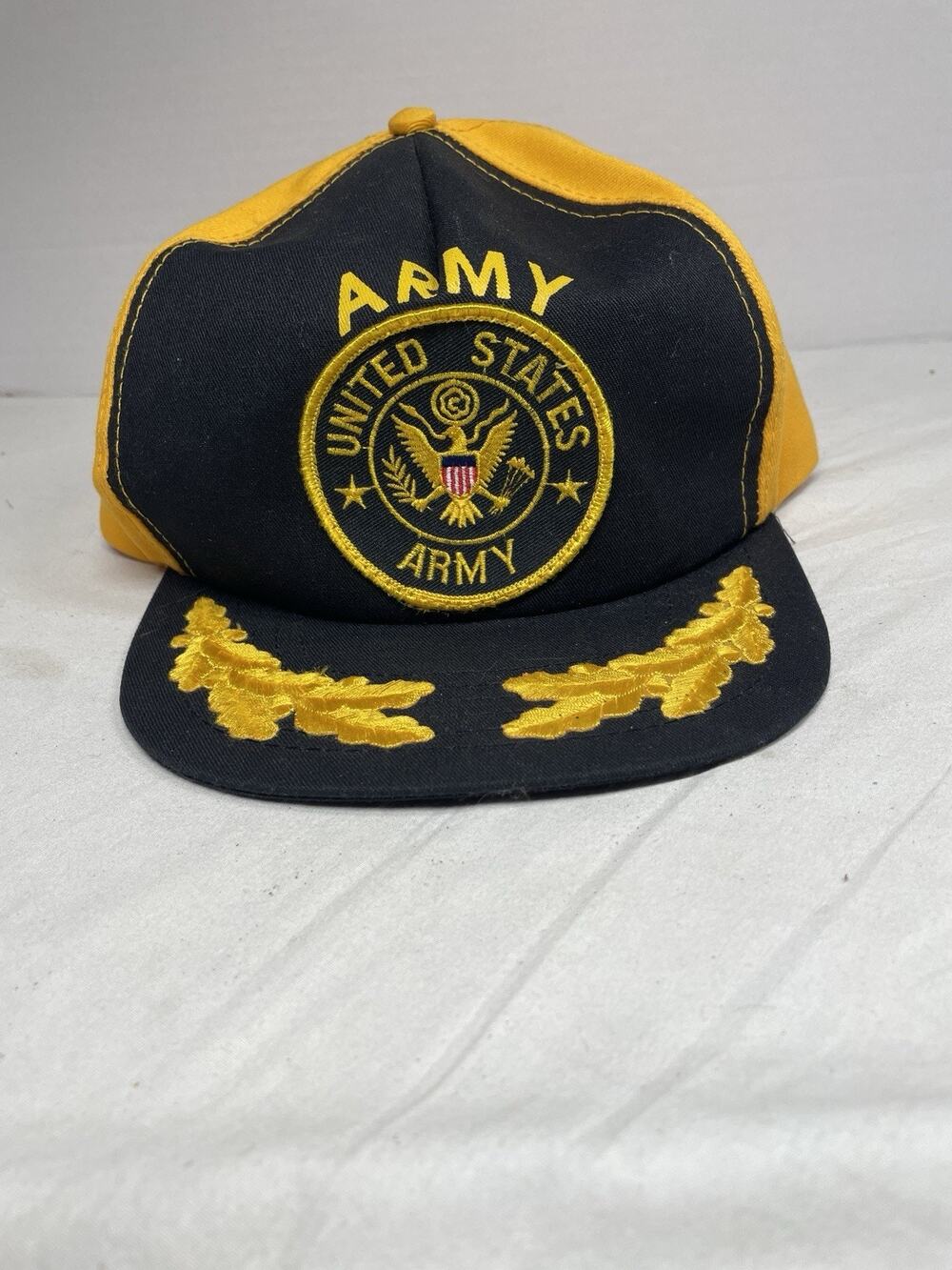 Vintage United States Army Snapback Trucker Hat Scrambled Eggs